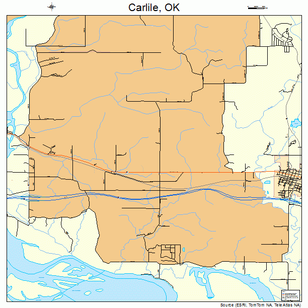 Carlile, OK street map