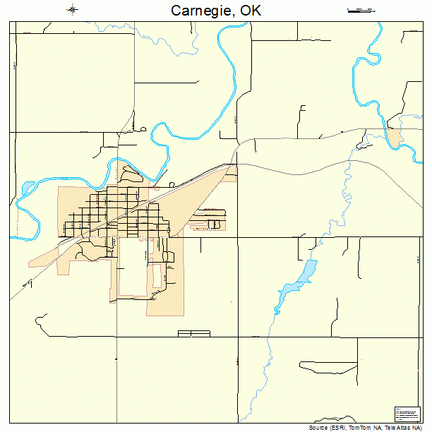 Carnegie, OK street map