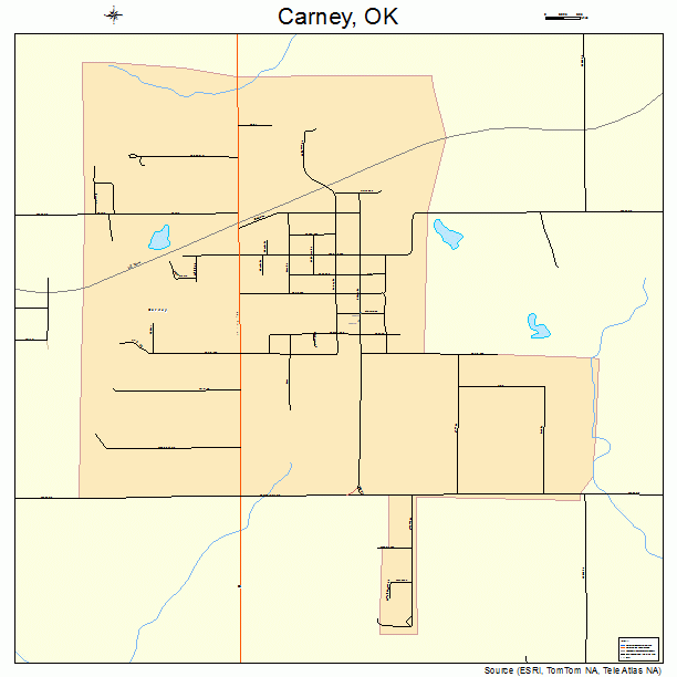 Carney, OK street map