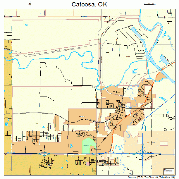 Catoosa, OK street map