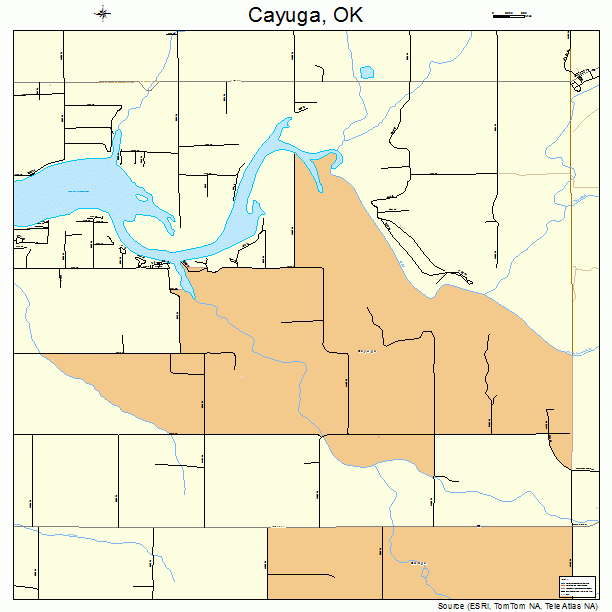 Cayuga, OK street map