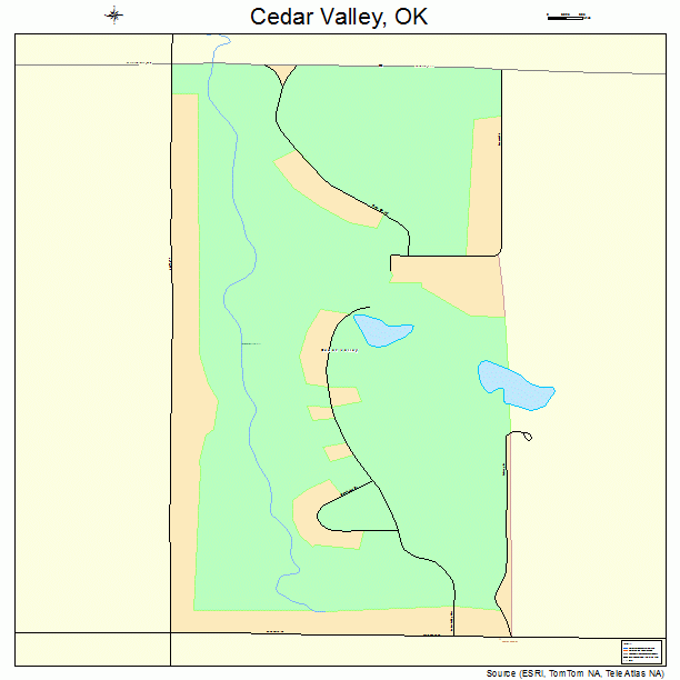 Cedar Valley, OK street map