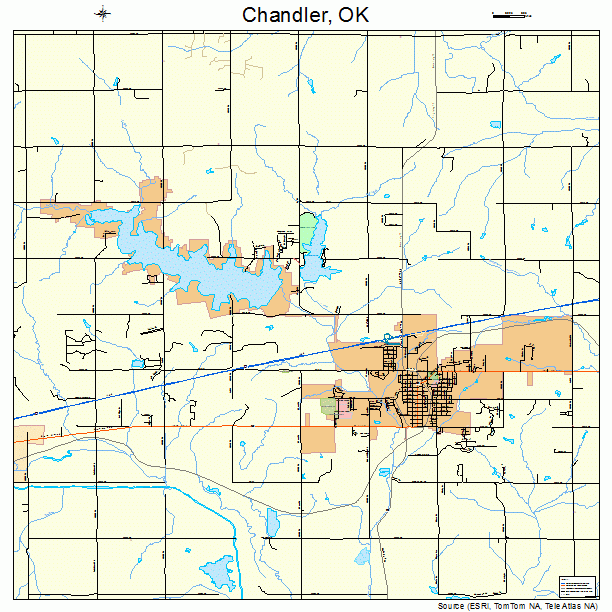 Chandler, OK street map