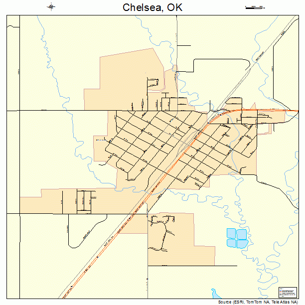 Chelsea, OK street map