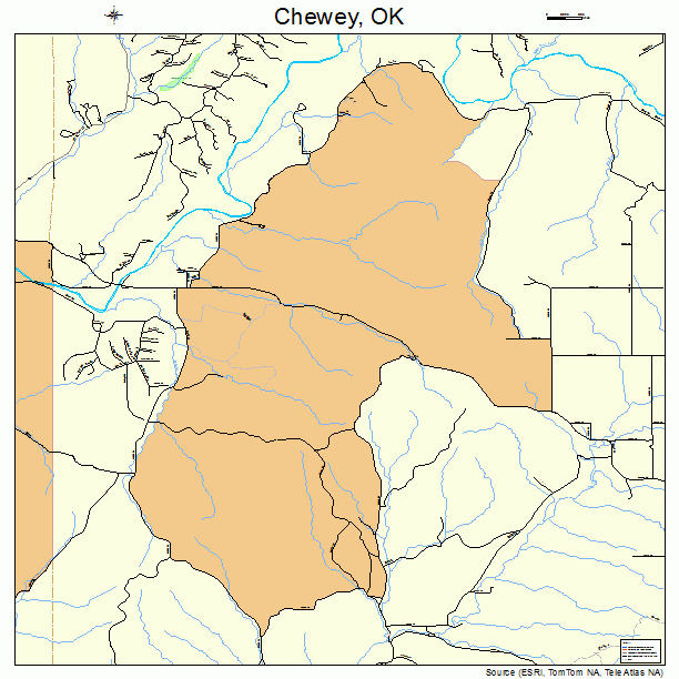 Chewey, OK street map