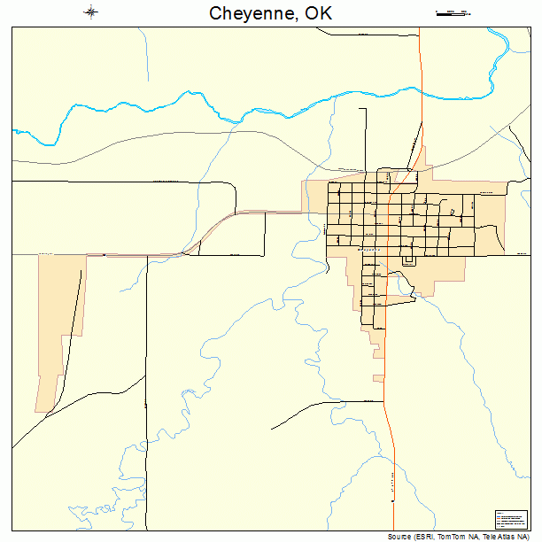 Cheyenne, OK street map