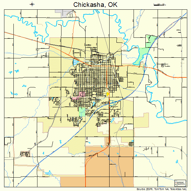 Chickasha, OK street map