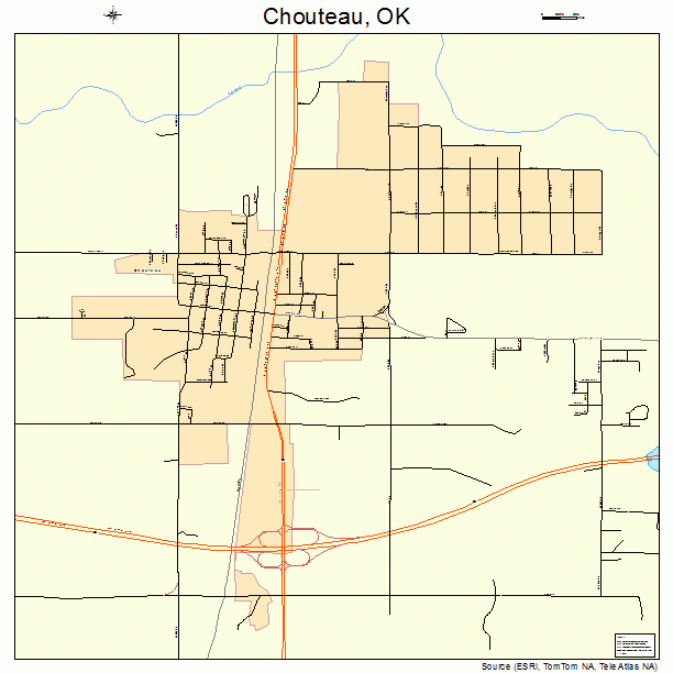 Chouteau, OK street map