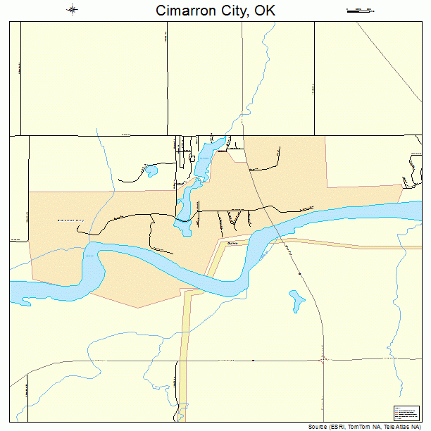 Cimarron City, OK street map