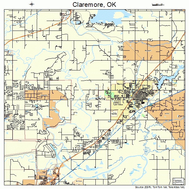 Claremore, OK street map