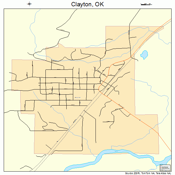 Clayton, OK street map