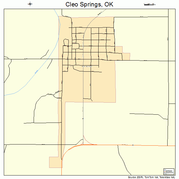 Cleo Springs, OK street map