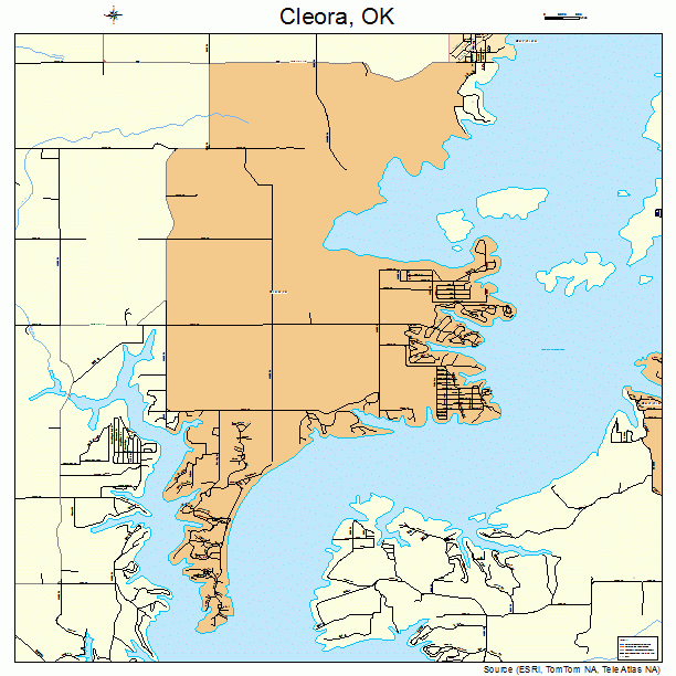 Cleora, OK street map