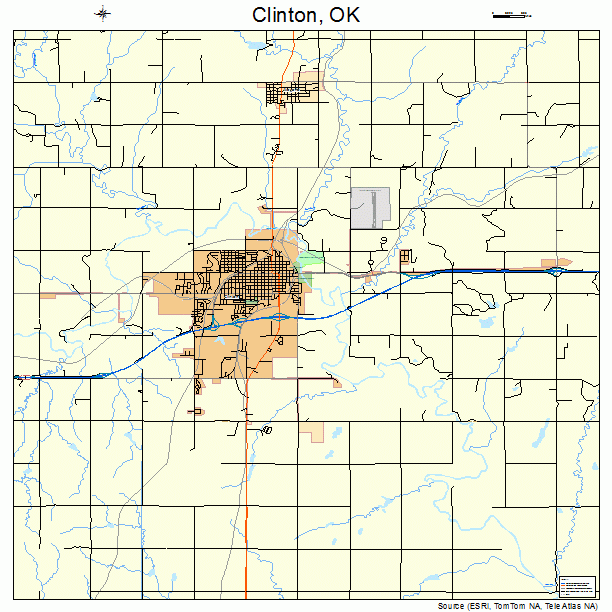 Clinton, OK street map