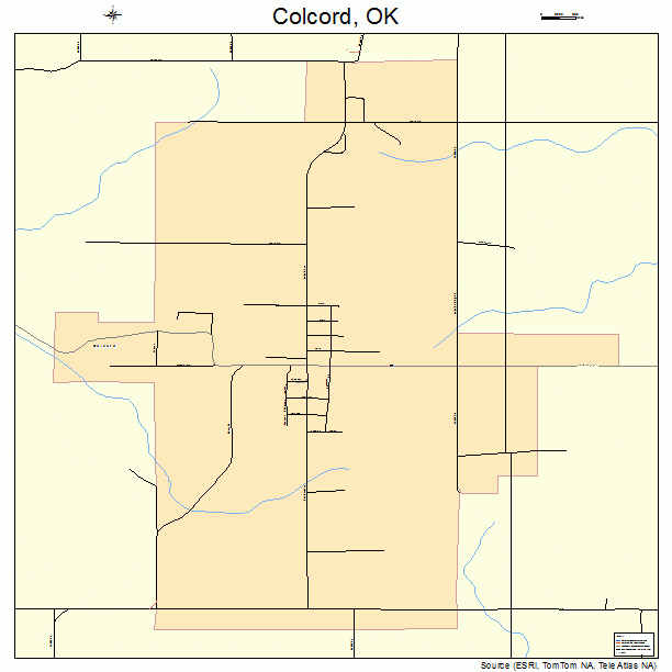 Colcord, OK street map