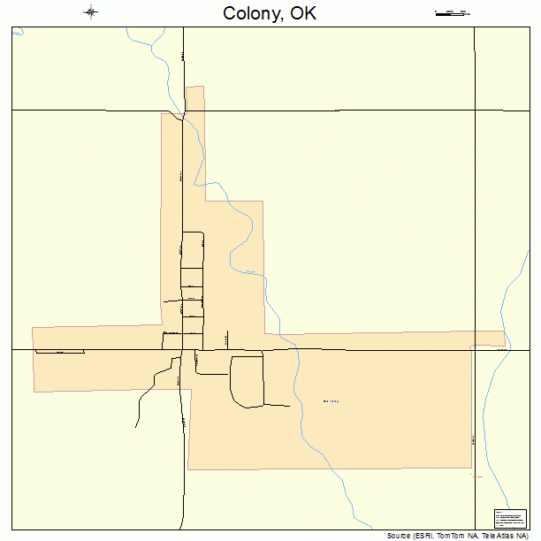 Colony, OK street map