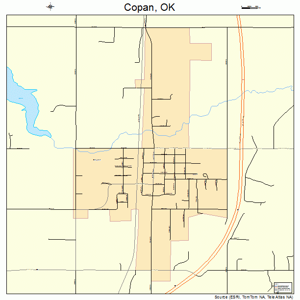 Copan, OK street map