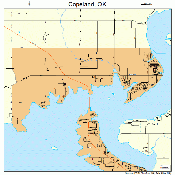 Copeland, OK street map