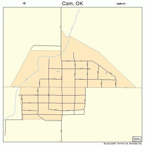 Corn, OK street map