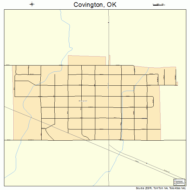 Covington, OK street map