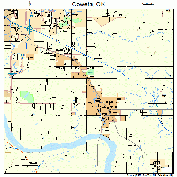 Coweta, OK street map