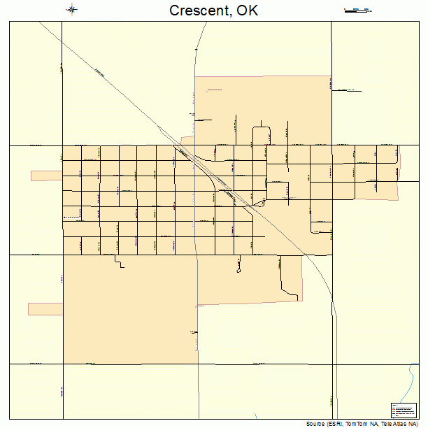 Crescent, OK street map