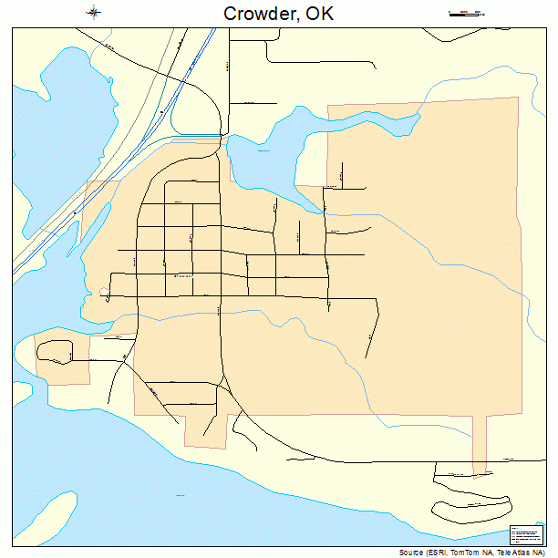 Crowder, OK street map