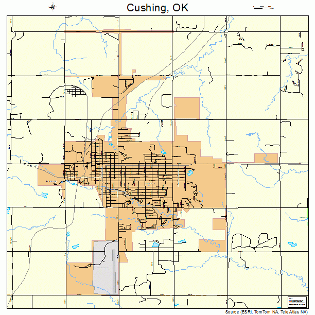 Cushing, OK street map