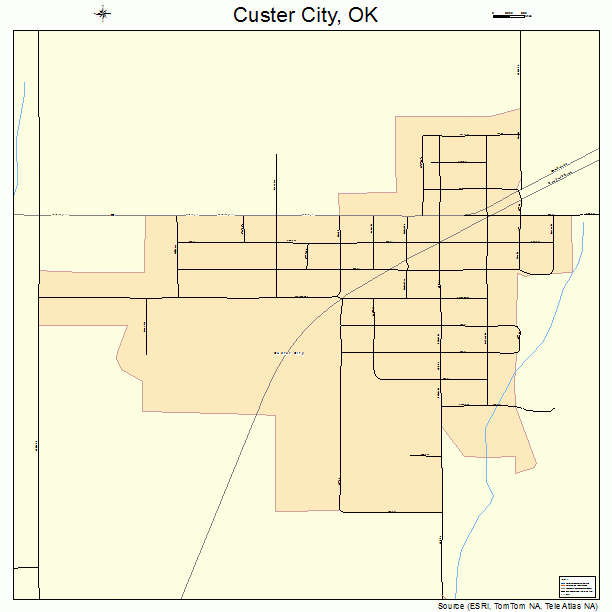 Custer City, OK street map