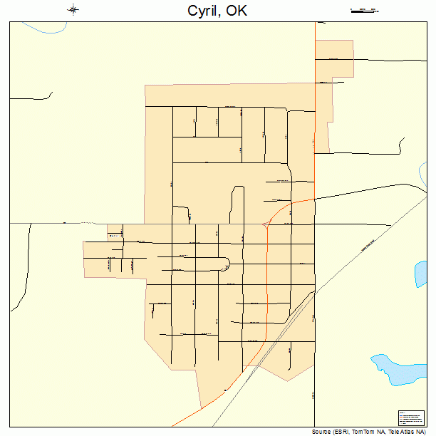 Cyril, OK street map