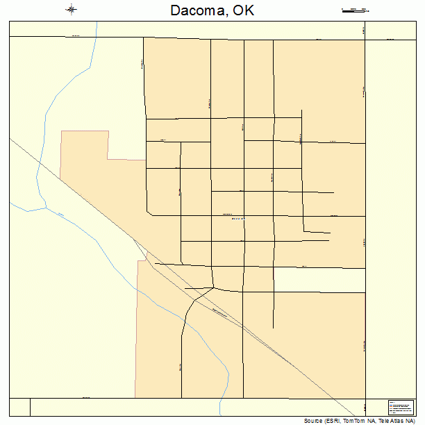 Dacoma, OK street map