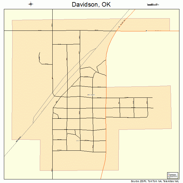 Davidson, OK street map