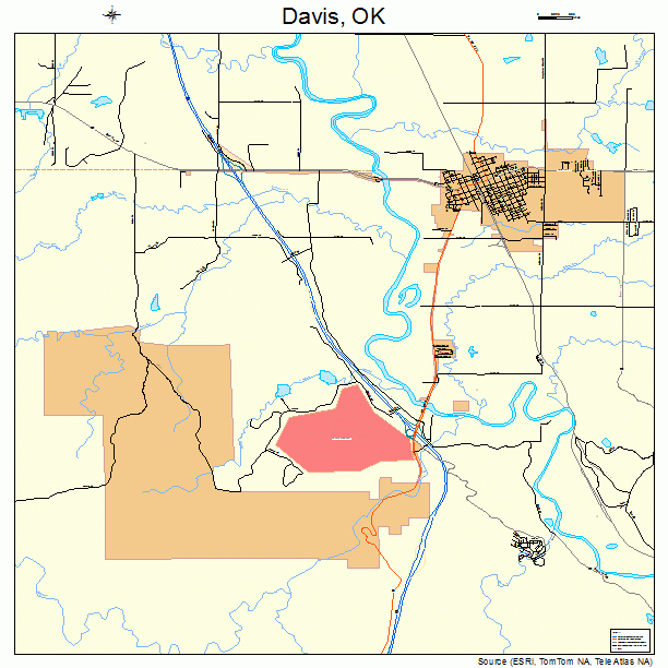 Davis, OK street map