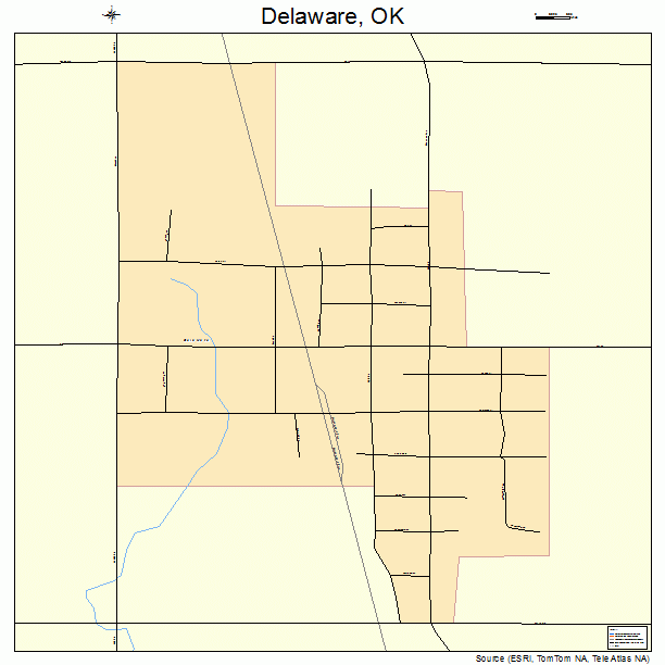 Delaware, OK street map