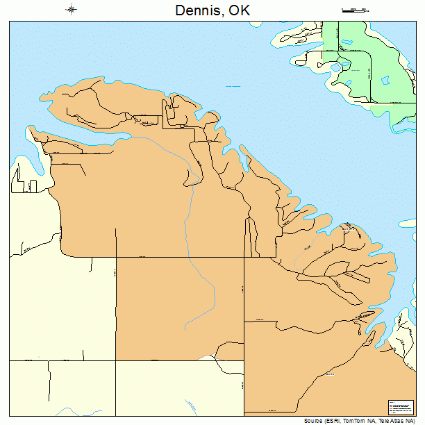 Dennis, OK street map