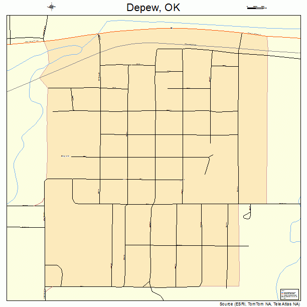 Depew, OK street map