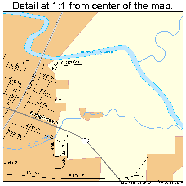 Atoka, Oklahoma road map detail