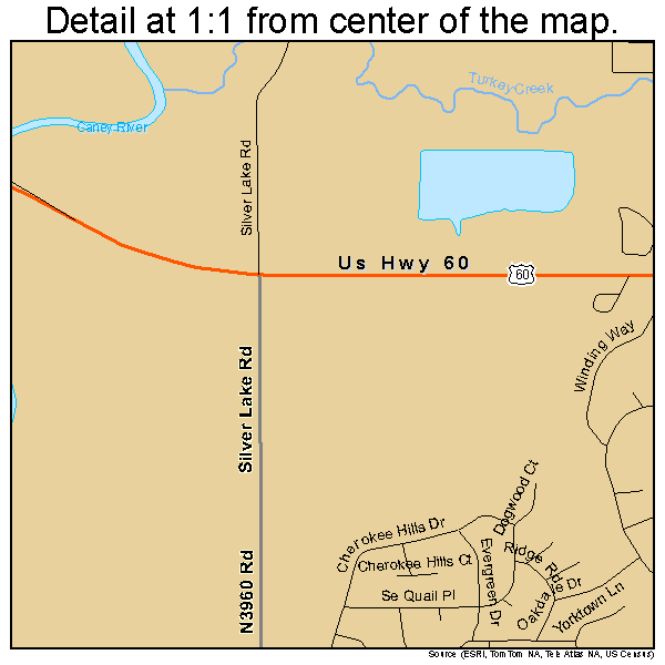 Bartlesville, Oklahoma road map detail