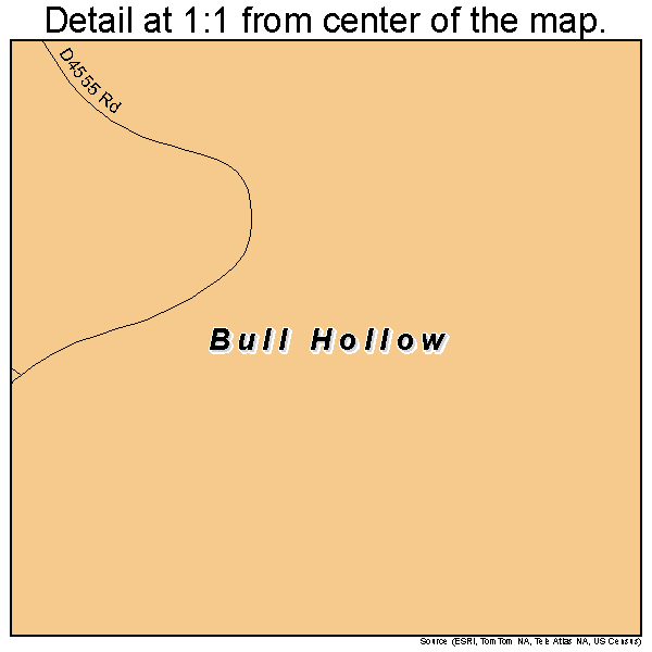 Bull Hollow, Oklahoma road map detail