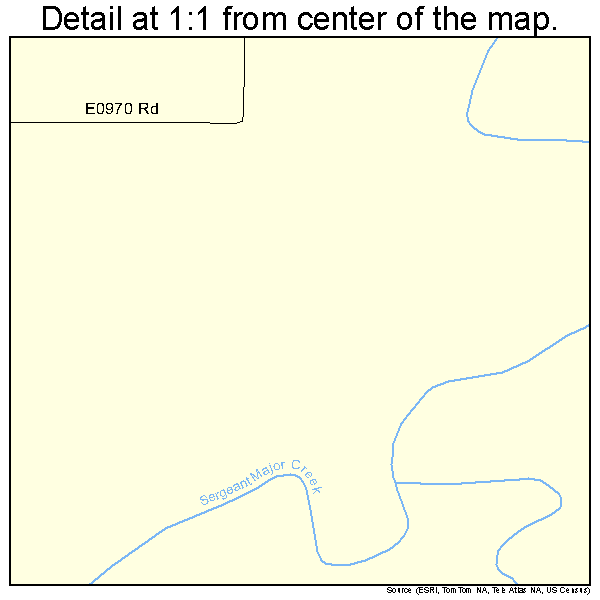 Cheyenne, Oklahoma road map detail