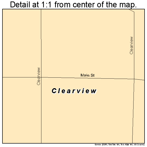 Clearview, Oklahoma road map detail