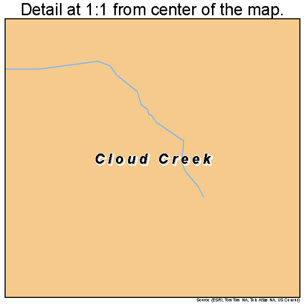 Cloud Creek, Oklahoma road map detail