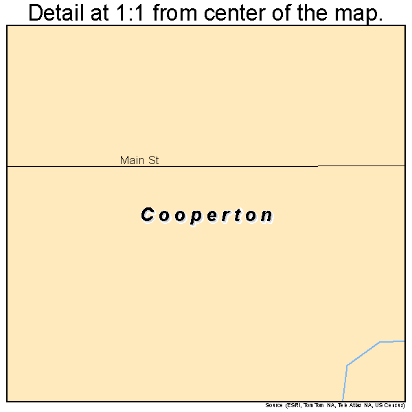 Cooperton, Oklahoma road map detail
