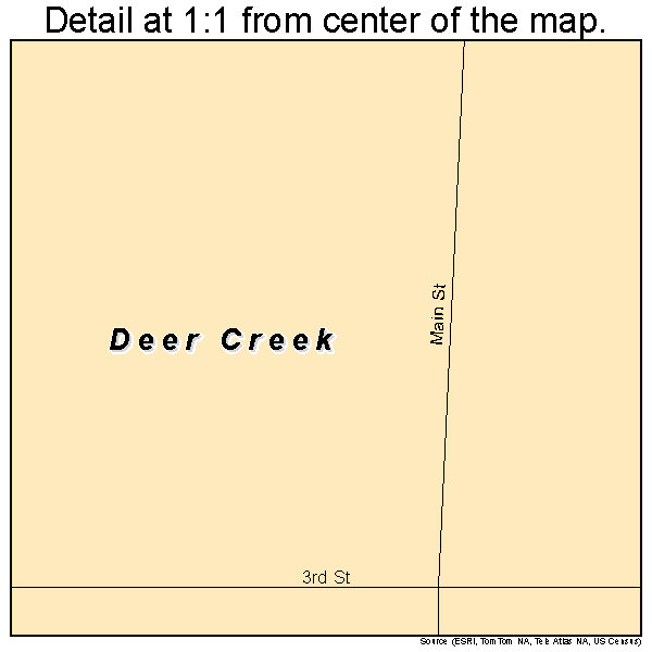 Deer Creek, Oklahoma road map detail