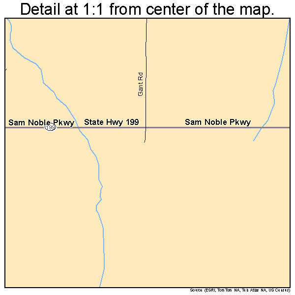 Dickson, Oklahoma road map detail