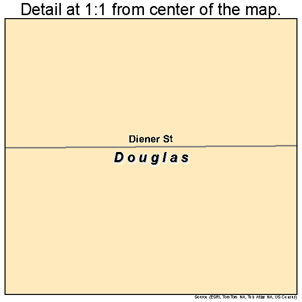 Douglas, Oklahoma road map detail