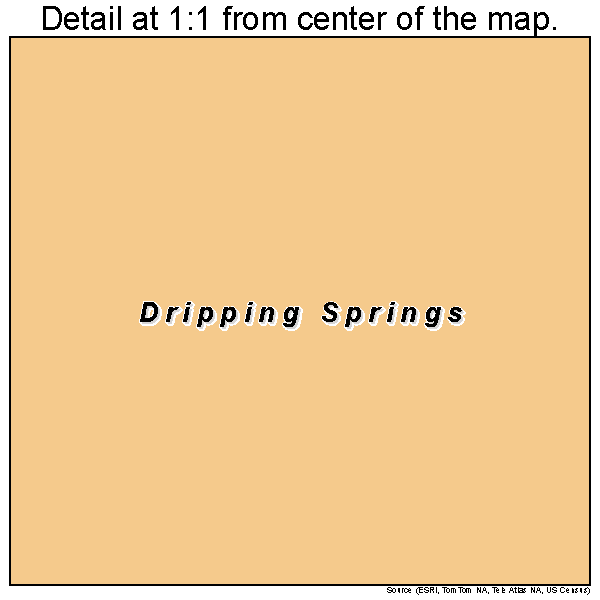 Dripping Springs, Oklahoma road map detail