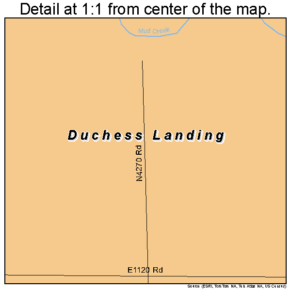 Duchess Landing, Oklahoma road map detail