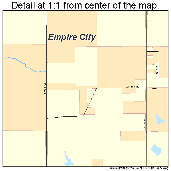 Empire City, Oklahoma road map detail