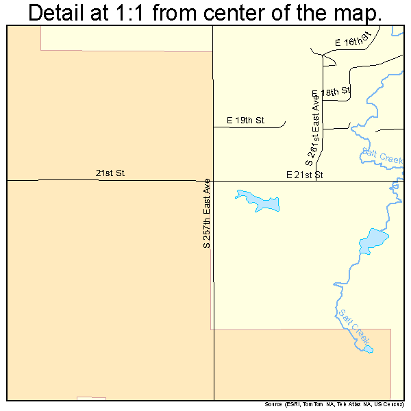 Fair Oaks, Oklahoma road map detail